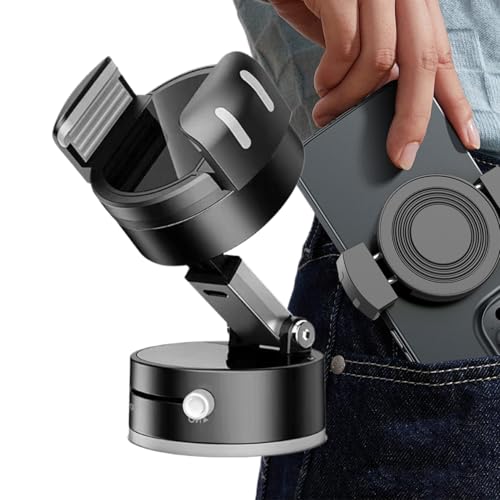 Gupcaqosjw Vakuumsaugung Telefonhalter, Vakuum -Telefonhalter, 360 ° Einstellbares Saug -Telefonhalter mit faltbarem Design, Tools & Home -Verbesserung für Junge Menschen, Familie und Freunde von Gupcaqosjw