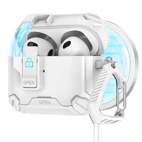 Guppy Schutzhülle für AirPods 2. / 1. Schutzhülle mit Handy-Ständer und Reinigungsset, kompatibel mit MagSafe, magnetisches automatisches Schloss für AirPods, Ladehülle, Weiß Guppy Schutzhülle für AirPods 2. / 1. Schutzhülle mit Handy-Ständer und Reinigungsset, kompatibel mit MagSafe, magnetisches automatisches Schloss für AirPods, Ladehülle, Weiß von Guppy