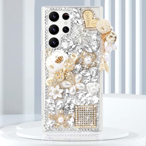Guppy Schutzhülle für Galaxy S24 Ultra, 3D-Glitzer, glänzend, Strasssteine, Kristall, Perle, handgefertigter Anhänger, Eisenturm, Kürbis, Auto-Blumen, weich, schützend, für Galaxy S24 Ultra Guppy Schutzhülle für Galaxy S24 Ultra, 3D-Glitzer, glänzend, Strasssteine, Kristall, Perle, handgefertigter Anhänger, Eisenturm, Kürbis, Auto-Blumen, weich, schützend, für Galaxy S24 Ultra von Guppy
