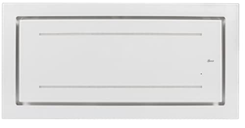 GURARI Deckenhaube GCH C 341 WH 120 Prime Einbau Dunstabzugshaube Decke 120 cm Weiß Glas | Effizient Saugstark 1000m³ | Umlufthaube/Ablufthaube | LED Strip von Gurari