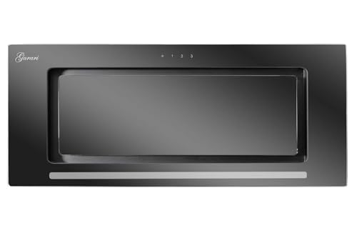 GURARI Deckenhaube GCH E 217 BL 70 Prime N +Umluft, Dunstabzugshaube 70 cm, in Schwarz,Schwarz Glas, 1000m³/h von Gurari