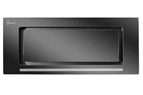 GURARI Deckenhaube GCH E 217 BL 90 Prime, Einbau Dunstabzugshaube 90 cm, in Schwarz,Schwarz Glas, 1000m³/h,LED Streifen,Abzugshaube,Abufthaube,Umlufthaube,Fernbedienung GURARI Deckenhaube GCH E 217 BL 90 Prime, Einbau Dunstabzugshaube 90 cm, in Schwarz,Schwarz Glas, 1000m³/h,LED Streifen,Abzugshaube,Abufthaube,Umlufthaube,Fernbedienung von Gurari