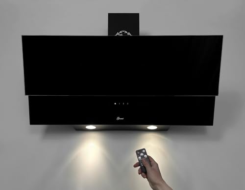 GURARI Dunstabzugshaube 80 cm GCH D 268 8 BL Prime Kopffrei Abzugshaube Schwarz Glas mit Fernbedienung | Wandhaube 1000m³/h | Abzugshauben für Küche Abluft/Umluft GURARI Dunstabzugshaube 80 cm GCH D 268 8 BL Prime Kopffrei Abzugshaube Schwarz Glas mit Fernbedienung | Wandhaube 1000m³/h | Abzugshauben für Küche Abluft/Umluft von Gurari