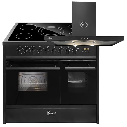 GURARI Elektro-Standherd GCH E 912 DF BL+GCH F 461 BL 9 Elektro Standherd 90 cm mit 1-fach-Teleskopauszug, Doppelbackofen+Dunstabzugshaube 90 cm GURARI Elektro-Standherd GCH E 912 DF BL+GCH F 461 BL 9 Elektro Standherd 90 cm mit 1-fach-Teleskopauszug, Doppelbackofen+Dunstabzugshaube 90 cm von Gurari