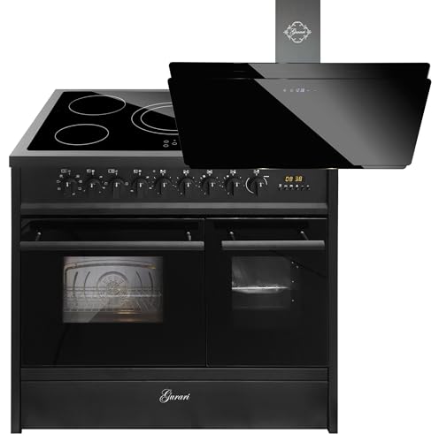 GURARI Elektro-Standherd GCH E 912 DF BL+GCH S 411 90 BL PRIME N, Elektro Standherd 90 cm mit 1-fach-Teleskopauszug, Doppelbackofen+Dunstabzugshaube 90 cm GURARI Elektro-Standherd GCH E 912 DF BL+GCH S 411 90 BL PRIME N, Elektro Standherd 90 cm mit 1-fach-Teleskopauszug, Doppelbackofen+Dunstabzugshaube 90 cm von Gurari