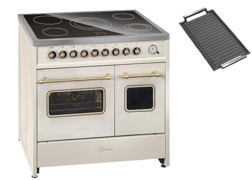 GURARI Elektro Standherd GCH E 912 DF Cr r +Grillplatte Glaskeramik Herd 90 cm Creme Range Cooker Elektro Doppelbackofen GURARI Elektro Standherd GCH E 912 DF Cr r +Grillplatte Glaskeramik Herd 90 cm Creme Range Cooker Elektro Doppelbackofen von Gurari