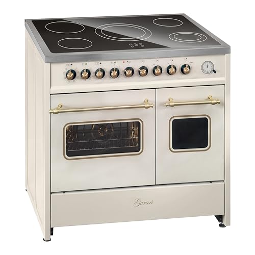 GURARI Elektro Standherd GCH E 912 DF Cr r Glaskeramik Herd 90 cm Creme Range Cooker Elektro Doppelbackofen, 5 Zonen mit den High Light Heizelementen GURARI Elektro Standherd GCH E 912 DF Cr r Glaskeramik Herd 90 cm Creme Range Cooker Elektro Doppelbackofen, 5 Zonen mit den High Light Heizelementen von Gurari