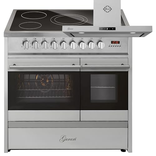 GURARI Elektro-Standherd GCH E 912 DF X+CH 5001, Elektro Standherd 90 cm mit 1-fach-Teleskopauszug, Doppelbackofen + Dunstabzugshaube 90 cm GURARI Elektro-Standherd GCH E 912 DF X+CH 5001, Elektro Standherd 90 cm mit 1-fach-Teleskopauszug, Doppelbackofen + Dunstabzugshaube 90 cm von Gurari