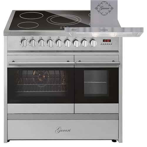 GURARI Elektro-Standherd GCH E 912 DF X+GCH F 461 IS 9, Elektro Standherd 90 cm mit 1-fach-Teleskopauszug, Doppelbackofen + Dunstabzugshaube 90 cm GURARI Elektro-Standherd GCH E 912 DF X+GCH F 461 IS 9, Elektro Standherd 90 cm mit 1-fach-Teleskopauszug, Doppelbackofen + Dunstabzugshaube 90 cm von Gurari