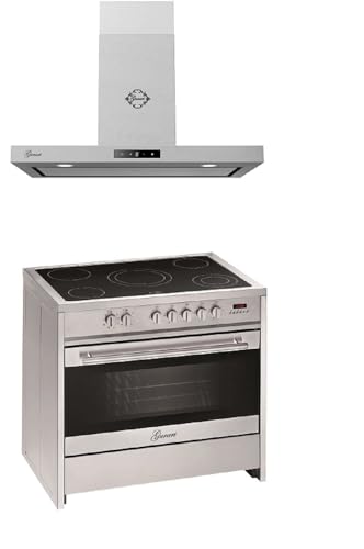 GURARI Elektro-Standherd GCH E 912 X+CH 5001, mit 1-fach-Teleskopauszug, Elektro Standherd 90 cm+Dunstabzugshaube 90 cm GURARI Elektro-Standherd GCH E 912 X+CH 5001, mit 1-fach-Teleskopauszug, Elektro Standherd 90 cm+Dunstabzugshaube 90 cm von Gurari