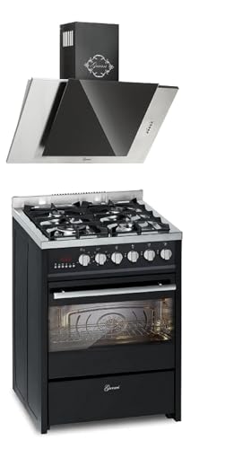 GURARI GCH E 610 BL+GCH S 482 60 IS Gas-Standherd 60 cm Gasherd mit Elektrobackofen 60 L, Range Coocker mit Dunstabzugshaube 60cm 1000 m³/h GURARI GCH E 610 BL+GCH S 482 60 IS Gas-Standherd 60 cm Gasherd mit Elektrobackofen 60 L, Range Coocker mit Dunstabzugshaube 60cm 1000 m³/h von Gurari