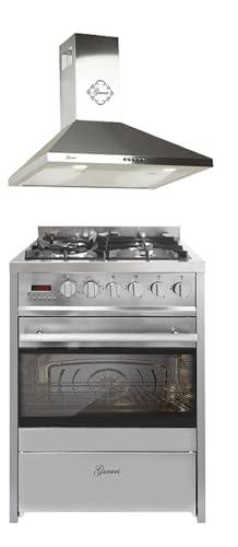 GURARI GCH E 610 X+GCH 147 IS 6 Gas-Standherd 60 cm Edelstahl Gasherd mit Elektrobackofen 60 L Range Coocker mit Dunstabzugshaube 60 cm, in Edelstahl, 3 Stufen, 1000m³/h GURARI GCH E 610 X+GCH 147 IS 6 Gas-Standherd 60 cm Edelstahl Gasherd mit Elektrobackofen 60 L Range Coocker mit Dunstabzugshaube 60 cm, in Edelstahl, 3 Stufen, 1000m³/h von Gurari