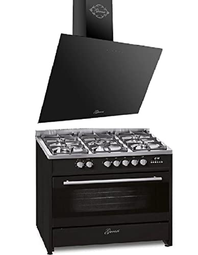 GURARI Gas Elektro Standherd GCH E 911 BL+GCH 286 Bl 9 Prime 90 cm/Range Coocker / 121L / 8 Funktionen/Erd-/Propangas + Dunstabzugshaube 90cm/ Schwarz Glas/Saugstark 1000m³/h GURARI Gas Elektro Standherd GCH E 911 BL+GCH 286 Bl 9 Prime 90 cm/Range Coocker / 121L / 8 Funktionen/Erd-/Propangas + Dunstabzugshaube 90cm/ Schwarz Glas/Saugstark 1000m³/h von Gurari