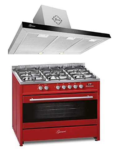 GURARI Gas Elektro Standherd GCH E 911 R+GCH F 462 IS 9 Prime 90 cm/Range Coocker / 121L / 8 Funktionen/Erd-/Propangas + Dunstabzugshaube 90 cm 1000m³/h Wandhaube in Edelstahl Glas GURARI Gas Elektro Standherd GCH E 911 R+GCH F 462 IS 9 Prime 90 cm/Range Coocker / 121L / 8 Funktionen/Erd-/Propangas + Dunstabzugshaube 90 cm 1000m³/h Wandhaube in Edelstahl Glas von Gurari