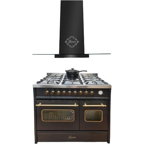 GURARI Gas Elektro Standherd GCH E 916 BL+ 466 9 BL Prime, Dunstabzugshaube 90cm, Kopffreihaube Schwarz Glas, 1000m³/h/Range Coocker / 89L / 8 Funktionen/Edelstahl/Inkl. WOK Adapter GURARI Gas Elektro Standherd GCH E 916 BL+ 466 9 BL Prime, Dunstabzugshaube 90cm, Kopffreihaube Schwarz Glas, 1000m³/h/Range Coocker / 89L / 8 Funktionen/Edelstahl/Inkl. WOK Adapter von Gurari