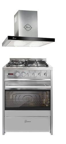 GURARI Gas-Standherd 60 cm Edelstahl Gasherd mit Elektrobackofen 60 L GCH E 610 X+GCH 462 IS 6 Prime Range Coocker mit Dunstabzugshaube 60 cm, in Edelstahl, 1000m³/h GURARI Gas-Standherd 60 cm Edelstahl Gasherd mit Elektrobackofen 60 L GCH E 610 X+GCH 462 IS 6 Prime Range Coocker mit Dunstabzugshaube 60 cm, in Edelstahl, 1000m³/h von Gurari