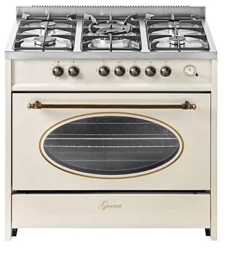 GURARI Gas-Standherd GCH E 914 Cr R, Retro Gas Elektro Standherd 90 cm/Nostalgie Range Coocker / 121L / 8 Funktionen/Heißluft/Grill/ 5 Hochwertige Brenner/ 4 kw WOK/Erdgas/Propangas/Inkl. WOK Adapter GURARI Gas-Standherd GCH E 914 Cr R, Retro Gas Elektro Standherd 90 cm/Nostalgie Range Coocker / 121L / 8 Funktionen/Heißluft/Grill/ 5 Hochwertige Brenner/ 4 kw WOK/Erdgas/Propangas/Inkl. WOK Adapter von Gurari