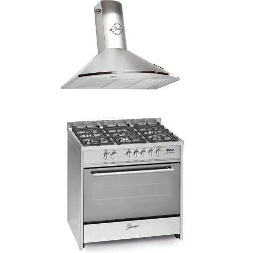 GURARI Gas-Standherd GCH G 910 X +GCH 462 IS 9 Prime Dunstabzugshaube 90 cm, Edelstahl Schwarz Glas,1000m³/h, Gas Standherd 90 cm/Range Coocker / 111L / 5 Hochwertige Brenner GURARI Gas-Standherd GCH G 910 X +GCH 462 IS 9 Prime Dunstabzugshaube 90 cm, Edelstahl Schwarz Glas,1000m³/h, Gas Standherd 90 cm/Range Coocker / 111L / 5 Hochwertige Brenner von Gurari