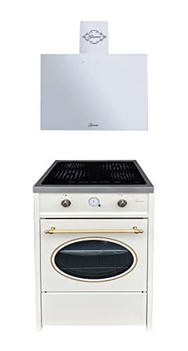 GURARI Herdset GCH E 612 Cr r + GCH 286 WH 8 Prime, Retro Induktions Standherd 60 cm, Range Coocker, 60 L, Creme+Dunstabzugshaube 80 cm, Wandhaube, Weiß Glas, Kopffrei Abluft- / Umlufthaube GURARI Herdset GCH E 612 Cr r + GCH 286 WH 8 Prime, Retro Induktions Standherd 60 cm, Range Coocker, 60 L, Creme+Dunstabzugshaube 80 cm, Wandhaube, Weiß Glas, Kopffrei Abluft- / Umlufthaube von Gurari