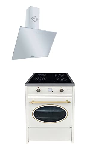GURARI Herdset GCH E 612 Cr r + GCH D 286 WH 6 Prime, Retro Induktions Standherd 60 cm, Range Coocker, 60 L, Creme + Dunstabzugshaube, Wandhaube, Kopffrei Haube, Weißglas, Abluft/Umluft GURARI Herdset GCH E 612 Cr r + GCH D 286 WH 6 Prime, Retro Induktions Standherd 60 cm, Range Coocker, 60 L, Creme + Dunstabzugshaube, Wandhaube, Kopffrei Haube, Weißglas, Abluft/Umluft von Gurari