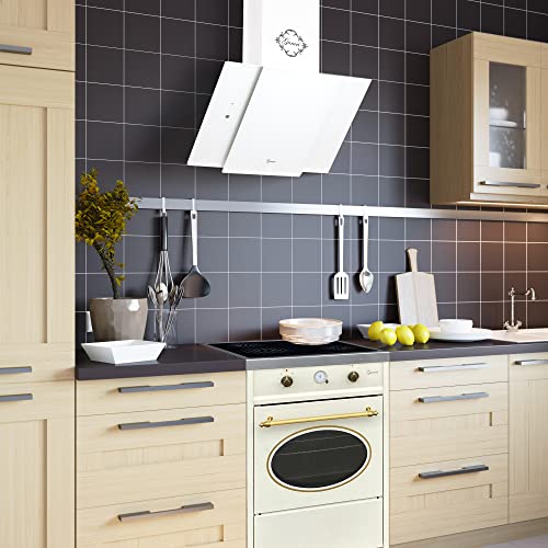 GURARI Herdset GCH E 612 Cr r + GCH S 171 WH 60, Retro Induktions Standherd 60 cm, Range Coocker, 60 L, Creme + Dunstabzugshaube, Wandhaube, Kopffrei Haube, Weißglas, Abluft/Umluft Haube GURARI Herdset GCH E 612 Cr r + GCH S 171 WH 60, Retro Induktions Standherd 60 cm, Range Coocker, 60 L, Creme + Dunstabzugshaube, Wandhaube, Kopffrei Haube, Weißglas, Abluft/Umluft Haube von Gurari