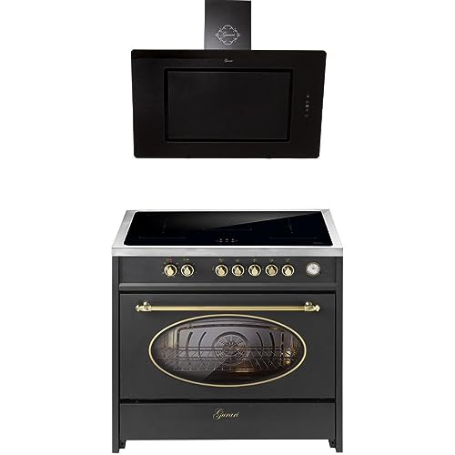 GURARI Induktions-Standherd E 913 RU BL+ GCH S 155 BL 90 Prime, Retro Range Cooker 90 cm/FLEX ZONEN/ 5 Zonen / 121L + Dunstabzugshaube 90 cm GURARI Induktions-Standherd E 913 RU BL+ GCH S 155 BL 90 Prime, Retro Range Cooker 90 cm/FLEX ZONEN/ 5 Zonen / 121L + Dunstabzugshaube 90 cm von Gurari