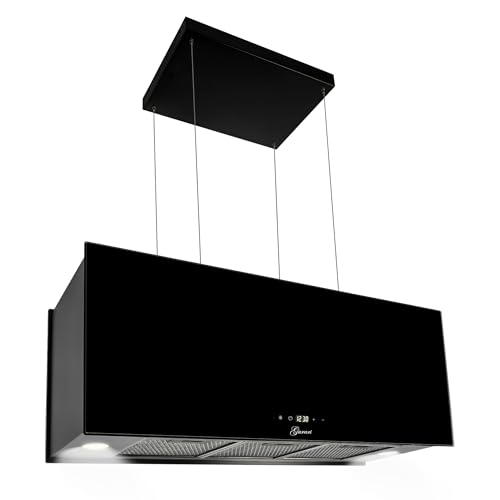 GURARI Inselhaube GCH I 333 90 BL Prime • Umluft Dunstabzugshaube 90 cm • Insel Deckenhaube 1000m³/h • Schwarz Glas • 4 Stufen • Display • LED • Fernbedienung • Timer GURARI Inselhaube GCH I 333 90 BL Prime • Umluft Dunstabzugshaube 90 cm • Insel Deckenhaube 1000m³/h • Schwarz Glas • 4 Stufen • Display • LED • Fernbedienung • Timer von Gurari