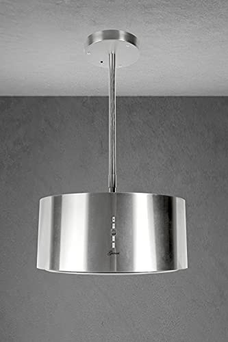 GURARI Premium Inselhaube GCH I 237 50 IS Umluft Inselhaube, Insel Dunstabzugshaube 50cm, Deckenhaube, 860m³/h, Edelstahl, 3 Stufen, LED Beleuchtung,Timer,Inkl.Umluftset von Gurari