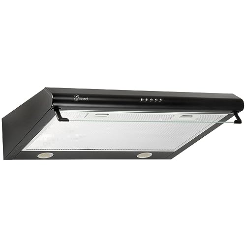 GURARI Unterbauhaube GCH F 590 60 BL, Einbau Dunstabzugshaube 60 cm, 250m³/h, mit Glas, LED, ABLUFT/UMLUFT von Gurari