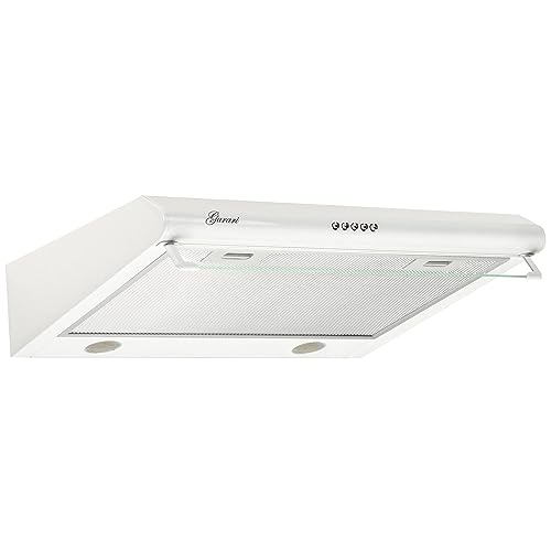 GURARI Unterbauhaube GCH F 590 60 WH, Einbau Dunstabzugshaube 60 cm, 250m³/h, mit Glas, LED, ABLUFT/UMLUFT von Gurari