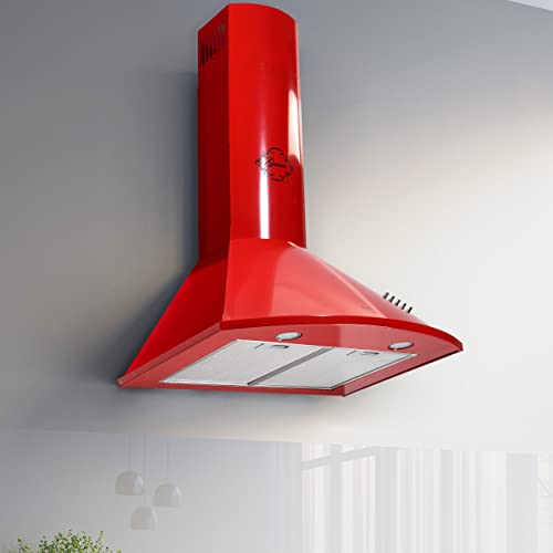 GURARI Wandhaube GCH C 046 RD 6 + Kohlefilter, Dunstabzugshaube 60 cm, Rot, Saugstark 1000m³/h, 3 Stufen, Abzugshaube, Ablufthaube, Umlufthaube GURARI Wandhaube GCH C 046 RD 6 + Kohlefilter, Dunstabzugshaube 60 cm, Rot, Saugstark 1000m³/h, 3 Stufen, Abzugshaube, Ablufthaube, Umlufthaube von Gurari