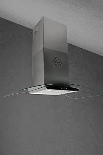 GURARI Wandhaube GCH T 465 IS 60 BL PRIME, Dunstabzugshaube 60cm/Edelstahl/Gebogenes Glas/Effitzient EEK A/Saugstark 1000m³/h/TouchControl/Wandhaube/Ablufthaube/Umlufthaube GURARI Wandhaube GCH T 465 IS 60 BL PRIME, Dunstabzugshaube 60cm/Edelstahl/Gebogenes Glas/Effitzient EEK A/Saugstark 1000m³/h/TouchControl/Wandhaube/Ablufthaube/Umlufthaube von Gurari