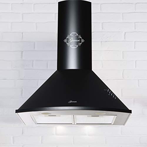 Gurari Dunstabzugshaube 60 cm in Schwarz GCH C 046 BL 6 Wandhaube Sehr Saugstark 1000m³/h | 3 Stufen, Drückknöpfe | Abzugshaube Ablufthaube/Umlufthaube Schwarze Kaminhaube, inkl.Umluftset Gurari Dunstabzugshaube 60 cm in Schwarz GCH C 046 BL 6 Wandhaube Sehr Saugstark 1000m³/h | 3 Stufen, Drückknöpfe | Abzugshaube Ablufthaube/Umlufthaube Schwarze Kaminhaube, inkl.Umluftset von Gurari