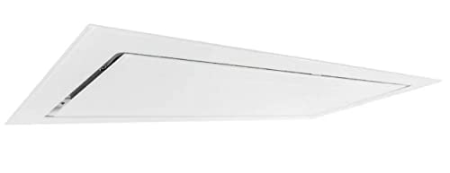 Gurari Deckenhaube GCH C 341 WH 120 Prime Einbau Dunstabzugshaube Decke 120 cm Weiß Glas | Effizient Saugstark 1000m³ | Umlufthaube/Ablufthaube | LED Strip von Gurari