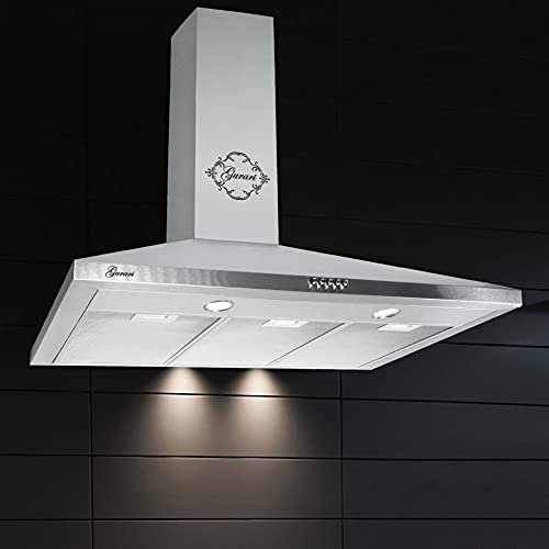 Gurari Dunstabzugshaube 90 cm GCH C 147 IS 9 N Wandhaube Edelstahl | Sehr Saugstark 1000 m³/h Motor | Wandmontage Abzugshaube Umluftbetrieb oder Abluftbetrieb Kaminhaube Gurari Dunstabzugshaube 90 cm GCH C 147 IS 9 N Wandhaube Edelstahl | Sehr Saugstark 1000 m³/h Motor | Wandmontage Abzugshaube Umluftbetrieb oder Abluftbetrieb Kaminhaube von Gurari