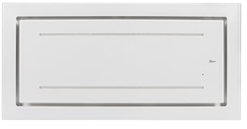 Gurari Dunstabzugshaube Decke GCH C 341 PRIME Deckenhaube 120 cm Weiß Glas | Effizient Saugstark 1000m³ | Umlufthaube/Ablufthaube | LED Strip von Gurari