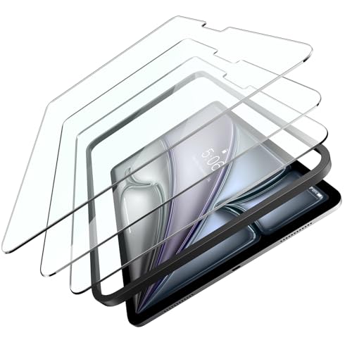 Guretok für Panzerglas für iPad Air 11 Zoll M3/M2 (7. / 6. Generation, 2025/2024) Schutzfolie, Gehärtete Glas Folie für iPad Air 7. /6. Generation mit Einfacher Frame, kratzfest, HD-Klarheit, 3 Stück von Guretok