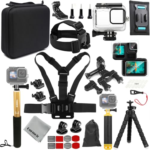 Gurmoir Zubehör-Set mit wasserdichter Hülle für Go Pro Hero 13 12 11 10 9 Schwarz Unterwasser-Tauchgehäuse Schwimmender Handgriff Displayschutzfolie Bundle Pack für GoPro 13 12 11 10 9 Kamera (DT13) Gurmoir Zubehör-Set mit wasserdichter Hülle für Go Pro Hero 13 12 11 10 9 Schwarz Unterwasser-Tauchgehäuse Schwimmender Handgriff Displayschutzfolie Bundle Pack für GoPro 13 12 11 10 9 Kamera (DT13) von Gurmoir