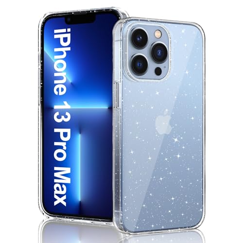 Guscase iPhone 13 Pro Max Glitzer Hülle, 6.7", Handyhülle iPhone 13 Pro Max Slim Soft, iPhone 13 Pro Max Case Stoßfest, TPU Silikon Schutzhülle für iPhone 13 Pro Max [Durchsichtig] von Guscase