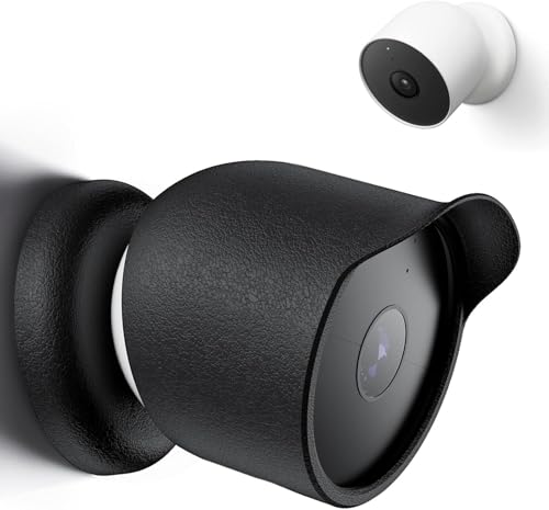 Google Kamera Outdoor Abdeckung Kompatibel mit Google Nest Cam (Akku) Outdoor oder Indoor, Google Kamera Silikon Case Allwetterschutz, Einfache Installation von Gusfeliz