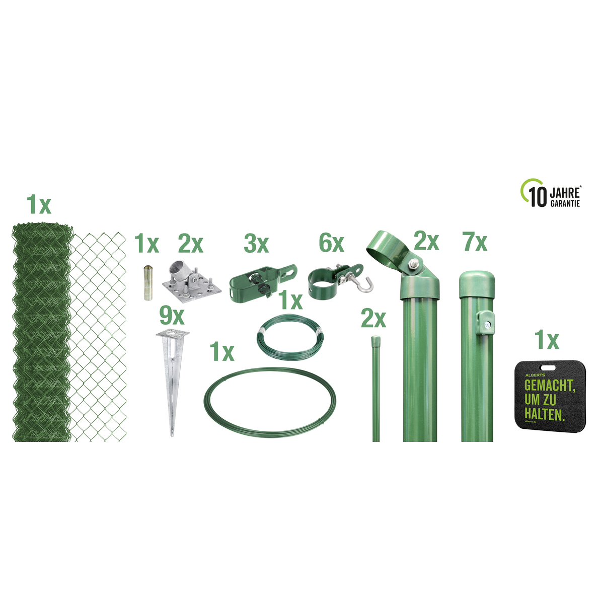 Gust. Alberts GmbH & Co. KG Maschendrahtzaun Set grün RAL 6005 zum Einschlagen, 15 m Gust. Alberts GmbH & Co. KG Maschendrahtzaun Set grün RAL 6005 zum Einschlagen, 15 m von Gust. Alberts GmbH & Co. KG