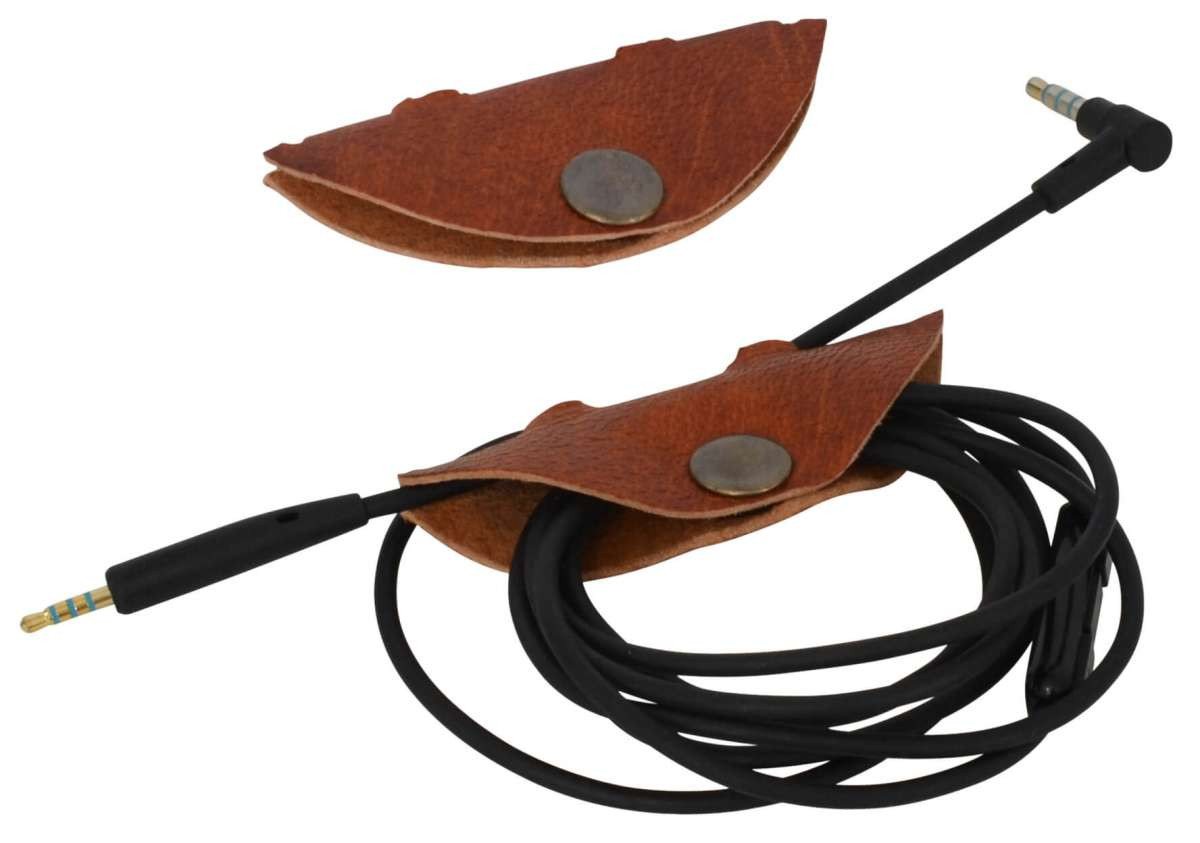 Gusti Leder Jarl Kabelzubehör, (Kabelorganizer Kabelbinder Kopfhörerkabelhalter, 1-tlg., Vintagedesign) von Gusti Leder
