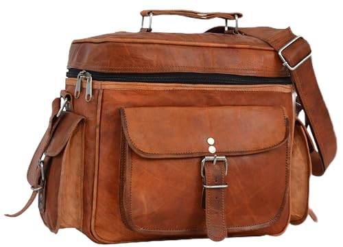 Gusti Kameratasche Leder - Amanda Damen und Herren Fototasche Ledertasche Vintage Braun Leder von Gusti