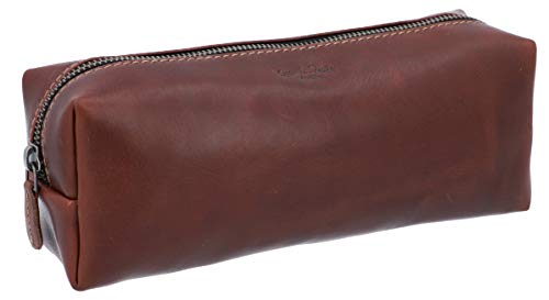 Gusti Stiftemappe Leder - Ingemar Federtasche Federmappe Schlampermäppchen Braun Leder von Gusti