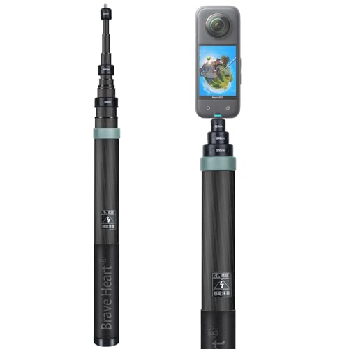 Gutahare Superlanger Selfie-Stick für Insta360 ONE X4 X3 R RS, X, Kamera-Zubehör, Kohlefaser-Stick für Action-Kamera, 36 cm bis 3 m, Grün Gutahare Superlanger Selfie-Stick für Insta360 ONE X4 X3 R RS, X, Kamera-Zubehör, Kohlefaser-Stick für Action-Kamera, 36 cm bis 3 m, Grün von Gutahare