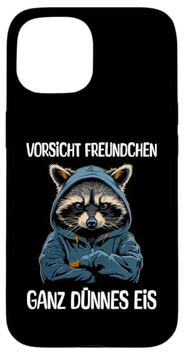 Hülle für iPhone 15 Vorsicht Freundchen Ganz Dünnes Eis Lustiger Spruch Waschbär Hülle für iPhone 15 Vorsicht Freundchen Ganz Dünnes Eis Lustiger Spruch Waschbär von Guten Morgen Ganz Dünnes Eis Ironische Statement