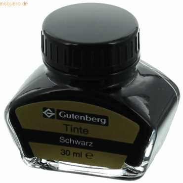 Gutenberg Füllhaltertinte 30ml schwarz von Gutenberg