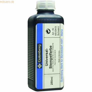 Gutenberg Stempelfarbe Universal 250ml schwarz von Gutenberg