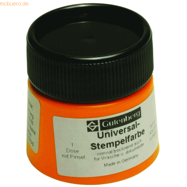 Gutenberg Stempelfarbe Universal 30ml schwarz von Gutenberg