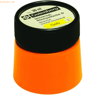 Gutenberg Stempelfarbe Universal D 30ml gelb Gutenberg Stempelfarbe Universal D 30ml gelb von Gutenberg
